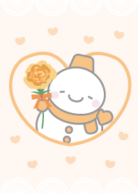 Carnation: Orange Snowman Theme 9