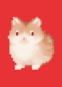 Hamster Pixel Art Theme  Red 04