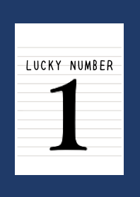 LUCKY NUMBER 1 NOTEBOOK/NAVY BLUE