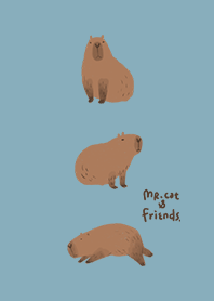 Mr.capybara is cozy_Blue