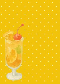 Yummy Orange Juice on yellow