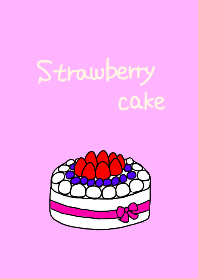 Cute theme of strawberry cake