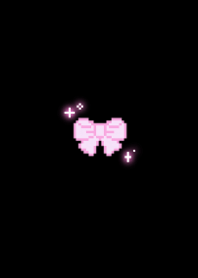 kawaii ribbon black pink