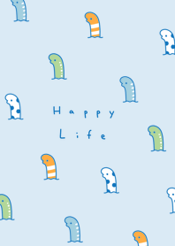 Eel Friends(pat.)/aqua blue.