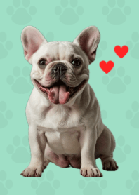 French Bulldog Theme Green 05