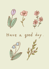 Stylish Line Flowers (Green)