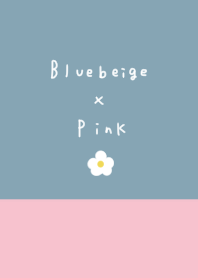 pink and blue beige. Flower.