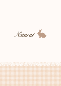 Natural - gingham check -