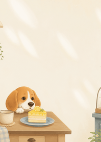 Copper Beagle Yuzu Cake Desk