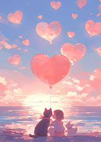 貓與女孩の浪漫海邊❤️