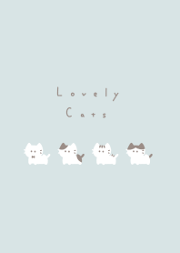 Small Cats (no line)/ light blue LB
