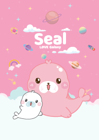 แมวน้ำอุ๋งๆ ก้อนเมฆน่ารัก สีชมพู