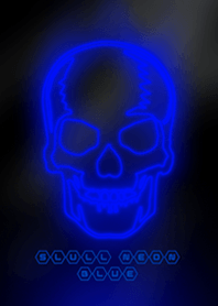 SKULL NEON BLUE