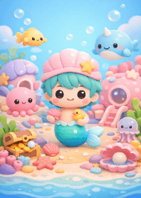 Pastel Mermaid Dream Sea