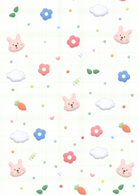 Rabbit and flower 9(Pp)