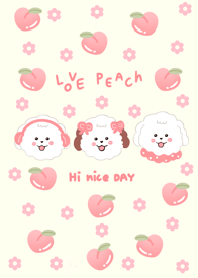 Dog love peach pink minimal