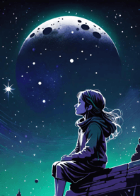 Starry sky girl 1ca8D5