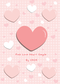 Pink Love Heart Simple  By JAJA
