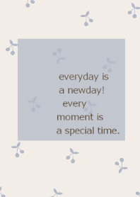 cherry pattern /beige blue