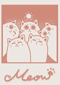 Meow J (monochrome) - red orange (Be1)