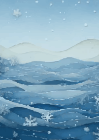 Winter Sea on blue JP