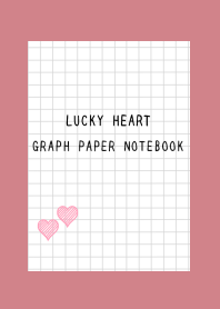 LUCKY HEART GRAPH PAPERj-DUSTY RED