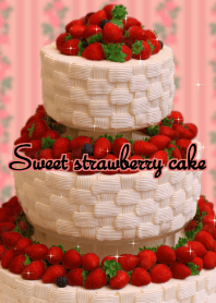 Sweet strawberry cake♡