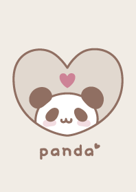 熊貓 心 [棕色]