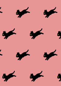 Black Cat Holiday13 on light pink