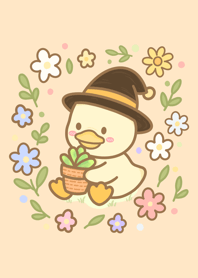 ลูกเป็ดน้อยในทุ่งหญ้า (สีน้ำตาล)