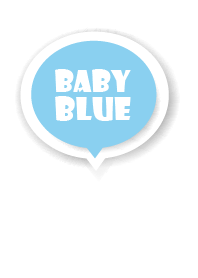 Baby Blue Button In White V.4