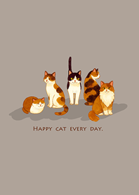 Cats gathering together-Brown