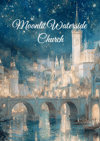 Moonlit Church and Emerald Water