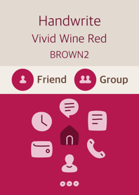 handwrite vivid wine red brown2 ja