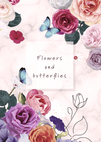 Marble and flowers4 Pink01_2