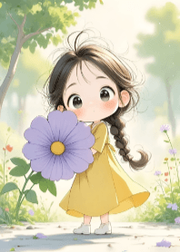 Girl and Flower V.17