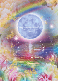幸運上昇 Happy Rainbow Rose Moon
