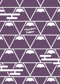 Simple mountain pattern/Mt. Fuji/ Purple