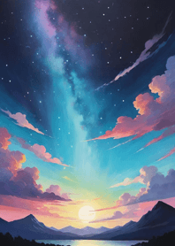 Night starry sky with nebula 2f3EFa