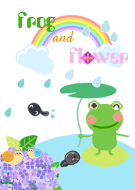 lucky frog and flower#fresh -flower3