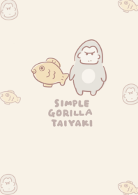 simple gorilla Taiyaki beige.