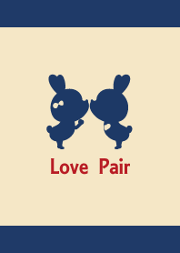 Love Pair Navy+Beige 4.