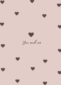 pattern heart (pinkbeige brown)