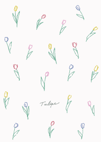 Lots of tulips -white color