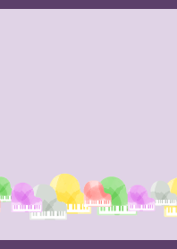 Colorful Piano on purple