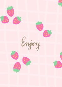 Pink strawberry check5 from Japan