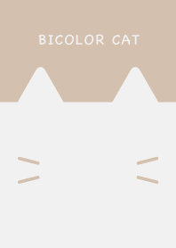 Simple cat bicolor beige