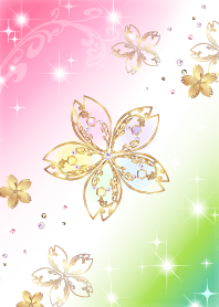New life! Cherry blossoms with full luck
