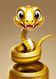 Chibi golden snake   373Df1