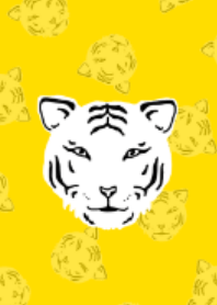 White tiger and yellow